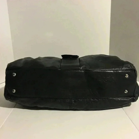 Michael Rome black pebbled leather shoulder bag - Picture 3 of 8